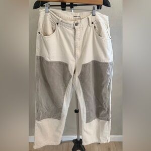 Rudy Jude Cream and Gray Flare Jeans